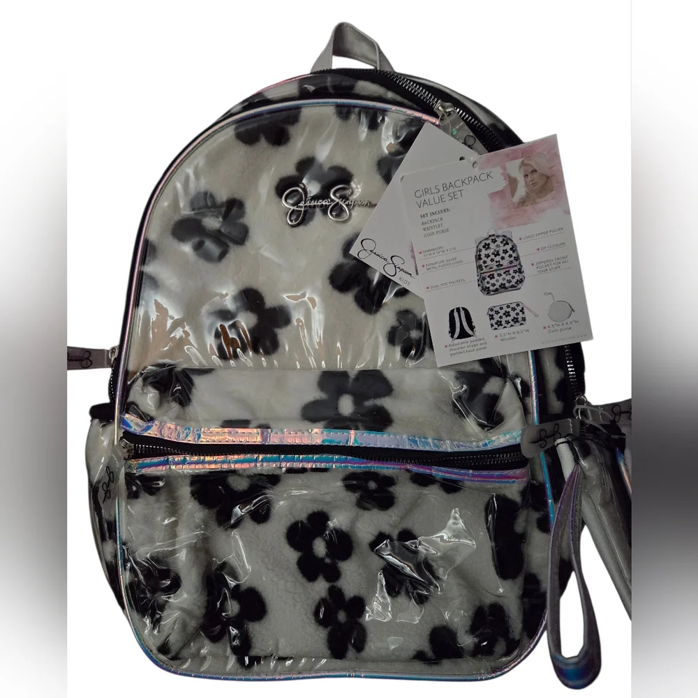 Jessica Simpson - NEW Set of 3 Girls or Women's Backpack Coin Purse & Wristlet